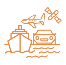 A line art of a ship and a car

Description automatically generated