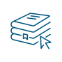 A computer mouse cursor pointing at a stack of books

Description automatically generated